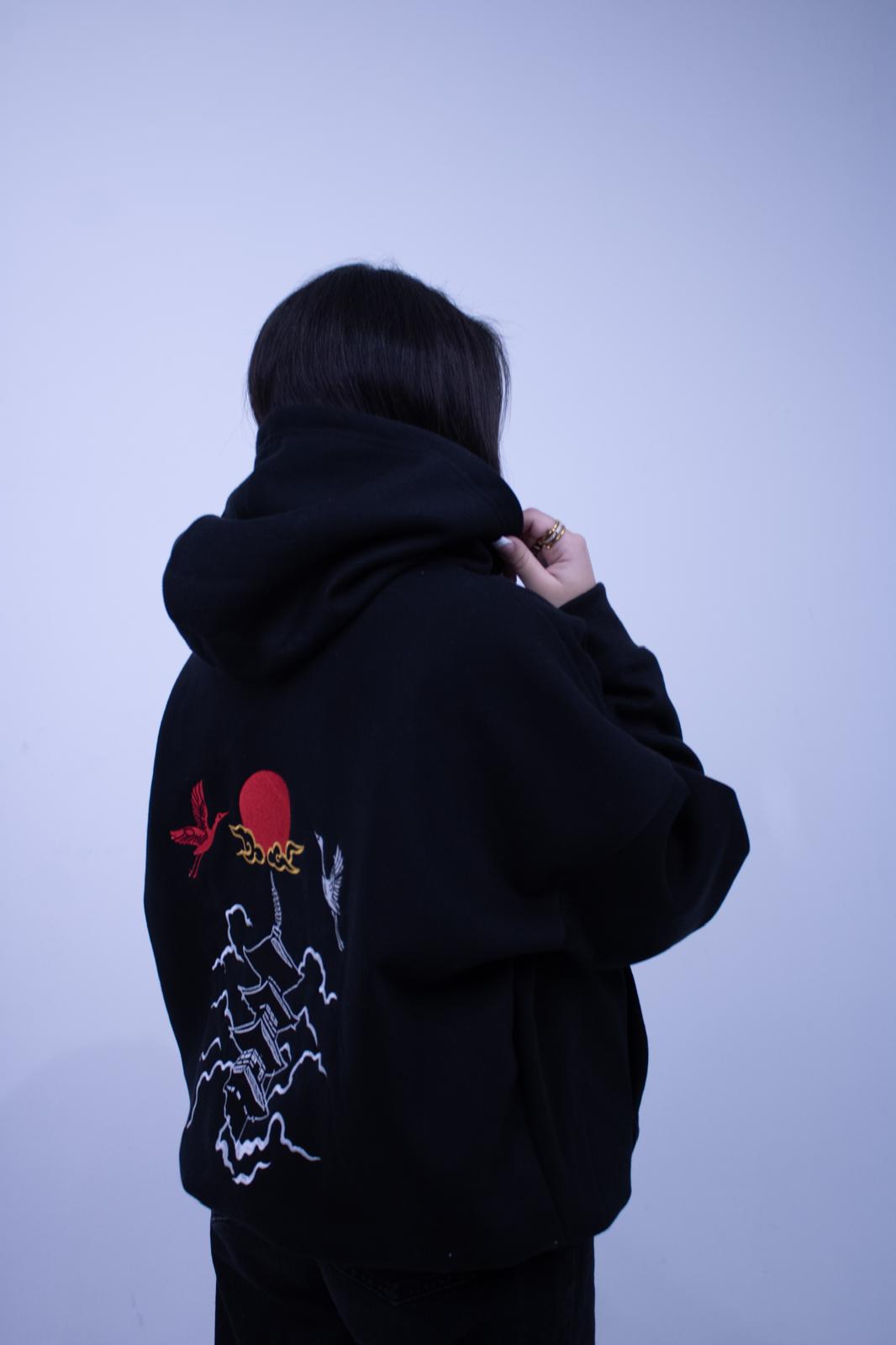 Pagoda DARK | Premium Black Unisex Hoodie